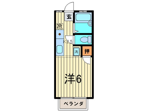 パ－ムハイツの物件間取画像